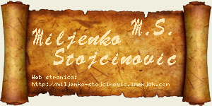 Miljenko Stojčinović vizit kartica